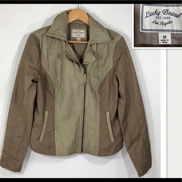 lucky brand leather moto jacket